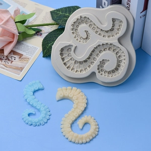Silicone octopus tentacle mold for DIY cake decorating and resin craft projects