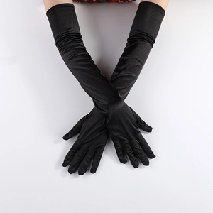 Damen Lange Satin Handschuhe Über Den Ellenbogen Elastisch Glatt Formal Hochzeit Party Leistung Cosplay Zubehör Abendgarderobe