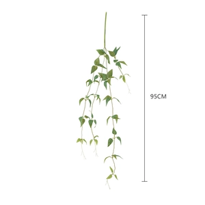 Artificial hanging clematis vine green plant 95cm length for wall decoration