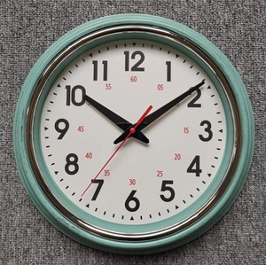 Horloge Murale Ronde Silencieuse Sans Tic-tac ABS Plastique Mouvement Quartz Miroir Verre Décor Moderne Maison Bureau