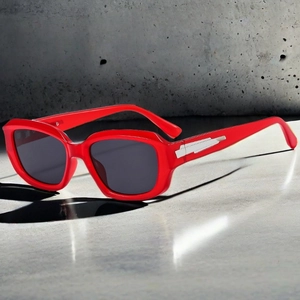 Retro Square Sunglasses UV400 Protection PC Frame Metal Bolt Decoration Vintage Fashion Unisex Streetwear Shades