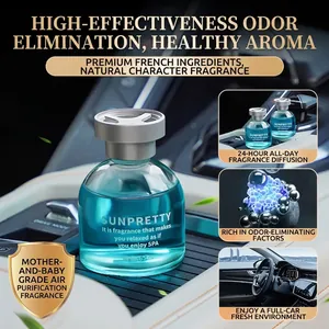 Désodorisant luxe pour voiture à l'osmanthus avec 65ml de liquide bleu purifiant