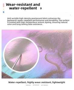 Wasserfeste und kratzfeste violette Perlenstoff-Details für Reisetaschen