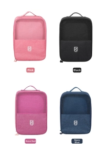 Travel shoe bag set in four colors with multi-layer storage and breathable mesh