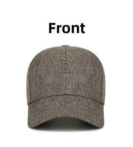 Detailed front view of brown baseball cap featuring B 1913 textured embroidery
