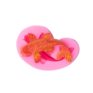 3D koi fish silicone mold for fondant cake decoration and DIY baking crafts