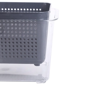 Japanese refrigerator food storage box with inner colander for drainage and freshness