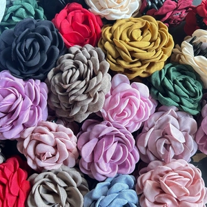 Large Rose Flower Hair Claw Clip Vintage Fabric Camellia Hairpin Styling Accessory For Women Elegant Floral Headwear
