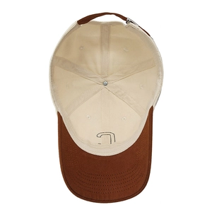 Two-tone baseball cap with 3D letter C embroidery and adjustable metal buckle