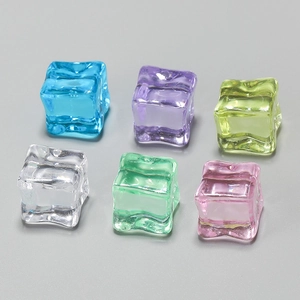 Colorful 18mm resin ice cubes for photography props and micro landscape decor