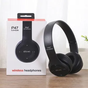 Wireless Over-Ear Headphones Bluetooth 5.0 EDR Stereo Foldable Headset With Mic PC ABS