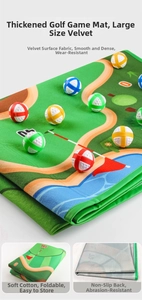 Alfombra de golf infantil gruesa con base antideslizante y diseño de tela plegable