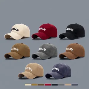 Colorado embroidery corduroy baseball caps collection in eight classic colors