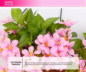 Primer plano detallado de pétalos de cerezo rosa con textura de plástico de calidad