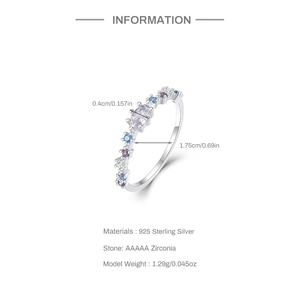 Detailed size specifications of 925 silver star ring with internal diameter 1.75cm