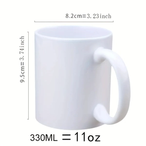 Gnom Keramik-Kaffeetasse 330ml mit Maßen 9,5 cm Höhe und 8,2 cm Durchmesser