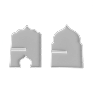 Gothic arch resin mold set for DIY bookshelf and music stand with assembly slots
