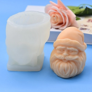 Santa Claus head shaped silicone baking mold for DIY Christmas cakes and crafts