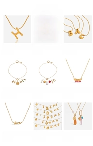 Collezione di collane in acciaio inossidabile placcato oro 18K con ciondoli LOVE