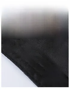 Detail of the widened moisture-wicking sweatband and stitching on this baseball cap