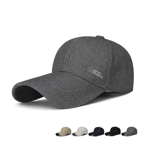 Sport Fashion Baseball Cap Polyester Breathable Textured Long Brim Sun Protection Outdoor Adjustable Casual Hat