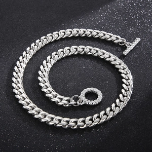Classic stainless steel skull bracelet with sparkling OT buckle on dark glitter surface