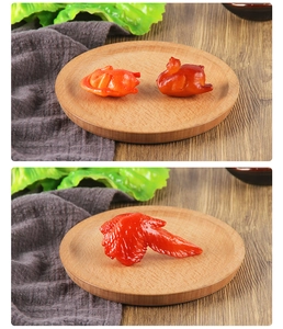 Detailed realistic roasted chicken and wing food models for display and photography props