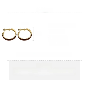 Specifications for round velvet earrings with dimensions 2.5x2.5cm and iron material