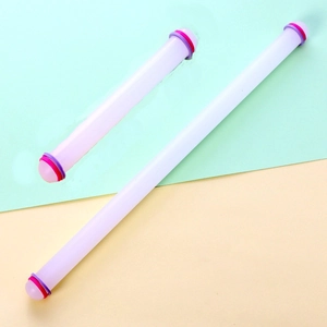 Non-Stick Plastic Rolling Pin With Thickness Guide Rings For Fondant Baking Cake Decorating Dough Modern Simple