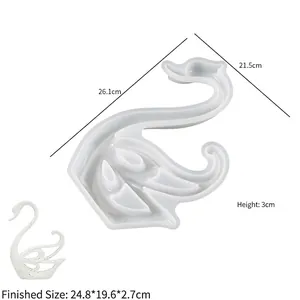 Dettaglio dello stampo in silicone a cigno con dimensioni prodotto 24,8x19,6x2,7 cm