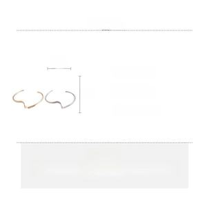 Detailed spec chart of wavy iron cuff bracelet showing weight 9.4g and 6cm size