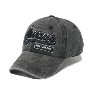 Casquette De Baseball En Coton Lavé Vintage Broderie Always New York City Dad Hat Distressed Streetwear Unisexe