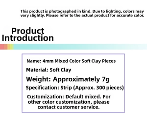 Especificaciones de cuentas de arcilla polimérica de 4 mm para creación de joyas DIY