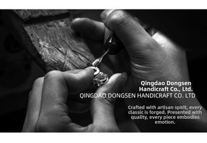 Detailed view of the artisanal crafting process for the golden black onyx necklace