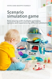 Cucina giocattolo spaziale per bambini con accessori e cibo giocattolo realistico