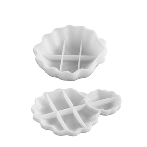 Silicone seashell candle cup and storage tray molds for DIY handicraft casting