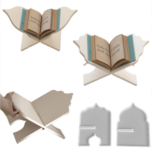 Silicone Mold For DIY Book Stand Reading Rack Resin Casting Foldable X-Shaped Holder Desktop Organizer Crafting Tool
