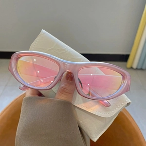 Future Aesthetic Small Frame Sunglasses With Metallic Star Decor UV400 Protection Y2K Punk Streetwear Eyewear