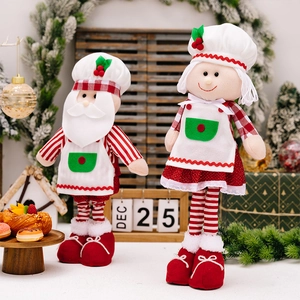Details zu Weihnachts-Chefpuppen mit Teleskopbeinen für festliche Fensterdekoration