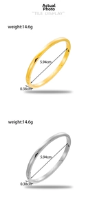 Macro view of gold and silver oval bangles with 5.94cm inner diameter dimensions