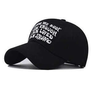 Baseball Cap Baumwolle Affirmation Stickerei Vintage Gewaschen Verstellbar Sonnenhut Unisex Outdoor Casual