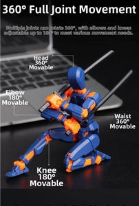 Details der Dummy13 3D-Figur mit 360-Grad-Rotation und flexibler 180-Grad-Gelenkverstellung