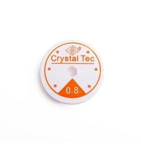 Detail of 0.8mm transparent elastic beading thread spool for jewelry DIY by Crystal Tec