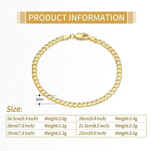 Men's 925 sterling silver curb chain bracelet with S925 stamp and 3mm width detail