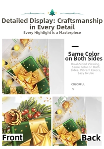 Vue détaillée montrant la même couleur verte des deux côtés du sticker de Noël vitre