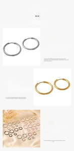 Macro detail of electroplated hoop earrings in multiple colors and metallic finishes