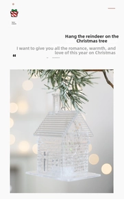 Détail d'une décoration de Noël en forme de maison transparente avec lumière chaude