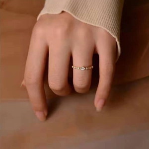 Λεπτό δαχτυλίδι μαρκίζ επιχρυσωμένο 14k με ζιργκόν μινιμαλιστικό γυναικείο κόσμημα