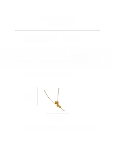 Detailed size specifications for gold flower tassel necklace made of copper material