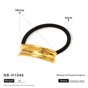 Détails de l'élastique en acier inoxydable doré de 38mm avec dimensions et spécifications